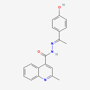 molecular formula C19H17N3O2 B1190607 N'-[1-(4-hydroxyphenyl)ethylidene]-2-methyl-4-quinolinecarbohydrazide 