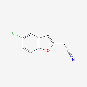 molecular formula C10H6ClNO B11906085 2-(5-Chlorobenzofuran-2-yl)acetonitrile 