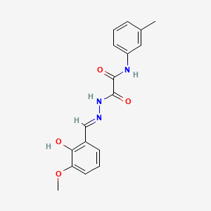 molecular formula C17H17N3O4 B1190618 2-[2-(2-hydroxy-3-methoxybenzylidene)hydrazino]-N-(3-methylphenyl)-2-oxoacetamide 
