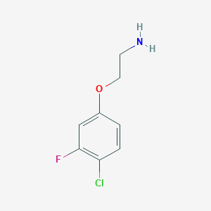 molecular formula C8H9ClFNO B11906229 2-(4-Chloro-3-fluorophenoxy)ethanamine 