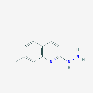 molecular formula C11H13N3 B11906230 2-Hydrazinyl-4,7-dimethylquinoline 