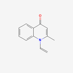 molecular formula C12H11NO B11906252 4(1H)-Quinolone, 2-methyl-1-vinyl- CAS No. 71314-93-7