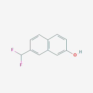 molecular formula C11H8F2O B11906284 7-(Difluoromethyl)naphthalen-2-ol 