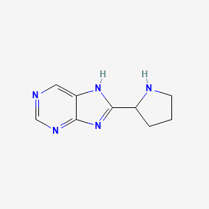 molecular formula C9H11N5 B11906363 8-(Pyrrolidin-2-yl)-9H-purine 