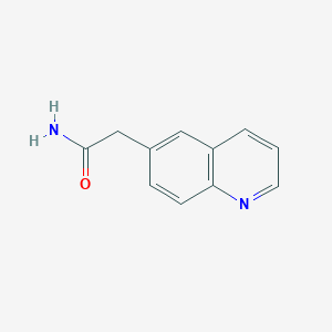 molecular formula C11H10N2O B11906366 2-(Quinolin-6-YL)acetamide 