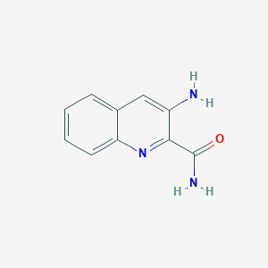 molecular formula C10H9N3O B11906367 3-Aminoquinoline-2-carboxamide 