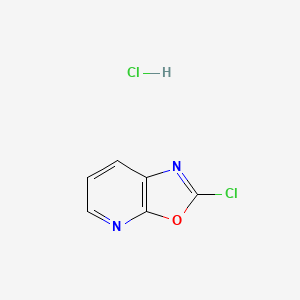 molecular formula C6H4Cl2N2O B11906372 2-Chlorooxazolo[5,4-b]pyridine hydrochloride 