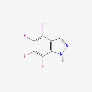 molecular formula C7H2F4N2 B11906385 4,5,6,7-tetrafluoro-1H-indazole 