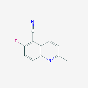 molecular formula C11H7FN2 B11906397 6-Fluoro-2-methylquinoline-5-carbonitrile CAS No. 86053-15-8