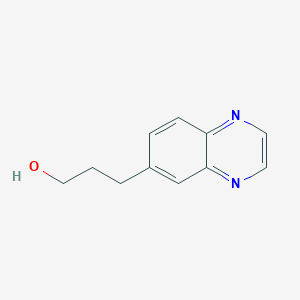 molecular formula C11H12N2O B11906408 3-(Quinoxalin-6-yl)propan-1-ol CAS No. 545422-18-2