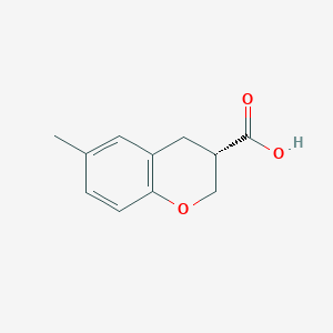 molecular formula C11H12O3 B11906417 (S)-6-Methylchroman-3-carboxylic acid 