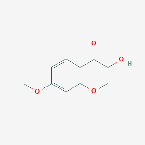 molecular formula C10H8O4 B11906419 3-Hydroxy-7-methoxy-4H-1-benzopyran-4-one CAS No. 128428-13-7