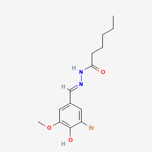 molecular formula C14H19BrN2O3 B1190642 N'-(3-bromo-4-hydroxy-5-methoxybenzylidene)hexanohydrazide 