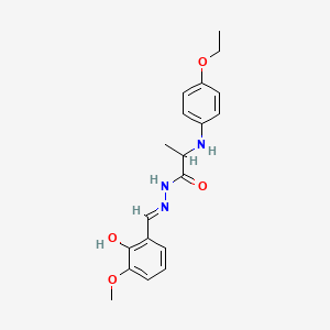 molecular formula C19H23N3O4 B1190643 2-(4-ethoxyanilino)-N'-(2-hydroxy-3-methoxybenzylidene)propanohydrazide 