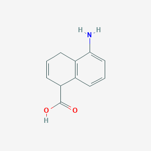 molecular formula C11H11NO2 B11906447 5-Amino-1,4-dihydronaphthalene-1-carboxylic acid CAS No. 92287-94-0