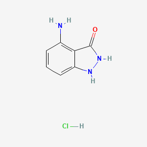 molecular formula C7H8ClN3O B11906519 4-Amino-1H-indazol-3-ol hydrochloride 