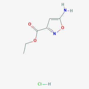molecular formula C6H9ClN2O3 B11906553 Ethyl 5-aminoisoxazole-3-carboxylate hydrochloride 