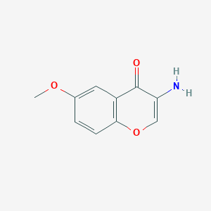 molecular formula C10H9NO3 B11906561 3-Amino-6-methoxy-4H-1-benzopyran-4-one CAS No. 67064-55-5