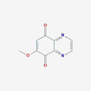 molecular formula C9H6N2O3 B11906564 5,8-Quinoxalinedione, 6-methoxy- CAS No. 56369-10-9