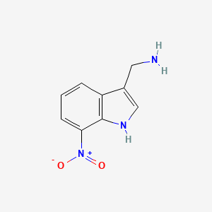 molecular formula C9H9N3O2 B11906578 (7-Nitro-1h-indol-3-yl)methanamine 