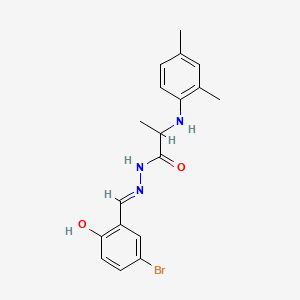 molecular formula C18H20BrN3O2 B1190660 N'-(5-bromo-2-hydroxybenzylidene)-2-(2,4-dimethylanilino)propanohydrazide 