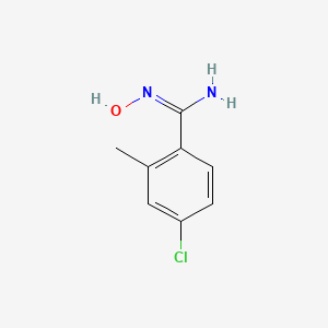 molecular formula C8H9ClN2O B11906652 (Z)-4-chloro-N'-hydroxy-2-methylbenzimidamide 