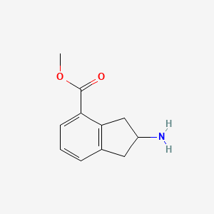 molecular formula C11H13NO2 B11906656 methyl 2-amino-2,3-dihydro-1H-indene-4-carboxylate 