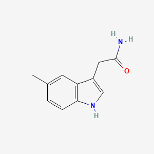 molecular formula C11H12N2O B11906677 2-(5-methyl-1H-indol-3-yl)acetamide CAS No. 91350-17-3