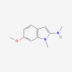 molecular formula C11H14N2O B11906684 6-methoxy-N,1-dimethyl-1H-indol-2-amine 