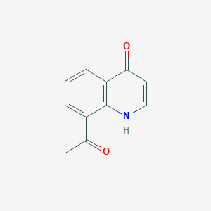 molecular formula C11H9NO2 B11906730 8-Acetylquinolin-4(1H)-one 