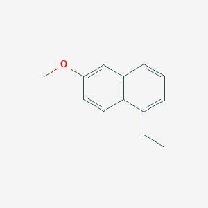 molecular formula C13H14O B11906757 1-Ethyl-6-methoxynaphthalene CAS No. 91909-26-1