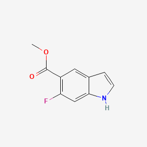 molecular formula C10H8FNO2 B11906786 Methyl 6-fluoro-1H-indole-5-carboxylate 