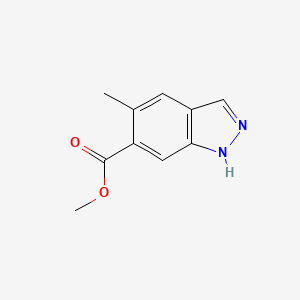 molecular formula C10H10N2O2 B11906793 Methyl 5-methyl-1H-indazole-6-carboxylate 