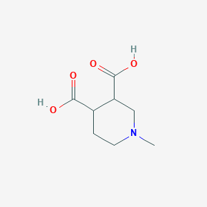 molecular formula C8H13NO4 B11906799 1-Methylpiperidine-3,4-dicarboxylic acid 