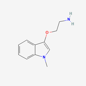 molecular formula C11H14N2O B11906802 2-((1-methyl-1H-indol-3-yl)oxy)ethanamine 