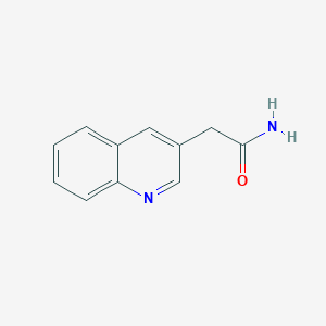 molecular formula C11H10N2O B11906848 2-(Quinolin-3-yl)acetamide CAS No. 21863-59-2