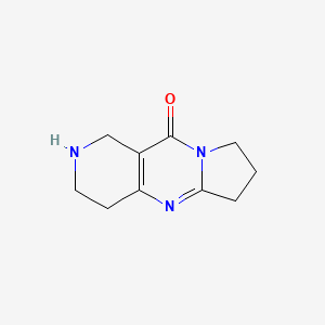 molecular formula C10H13N3O B11906881 1,2,3,4,7,8-Hexahydropyrido[4,3-d]pyrrolo[1,2-a]pyrimidin-10(6H)-one 