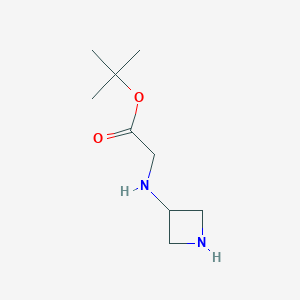 molecular formula C9H18N2O2 B11906887 tert-Butyl 2-(azetidin-3-ylamino)acetate 