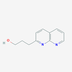 molecular formula C11H12N2O B11906907 3-(1,8-Naphthyridin-2-YL)propan-1-OL 