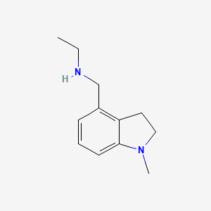 molecular formula C12H18N2 B11906985 N-((1-Methylindolin-4-yl)methyl)ethanamine 