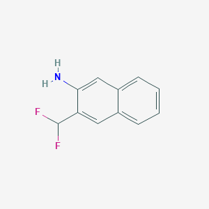 molecular formula C11H9F2N B11907008 3-(Difluoromethyl)naphthalen-2-amine 