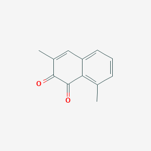 molecular formula C12H10O2 B11907041 3,8-Dimethyl-1,2-naphthoquinone CAS No. 207597-36-2