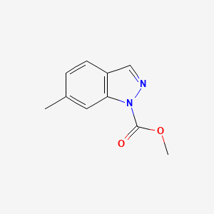 molecular formula C10H10N2O2 B11907075 Methyl 6-methyl-1H-indazole-1-carboxylate 
