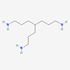 molecular formula C10H25N3 B11907082 4-(3-Aminopropyl)heptane-1,7-diamine 