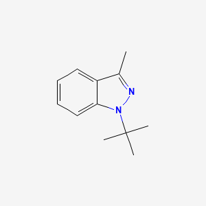 molecular formula C12H16N2 B11907098 1-(tert-butyl)-3-methyl-1H-indazole CAS No. 128364-66-9