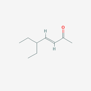 molecular formula C9H16O B119071 3-Hepten-2-one, 5-ethyl- CAS No. 147224-13-3