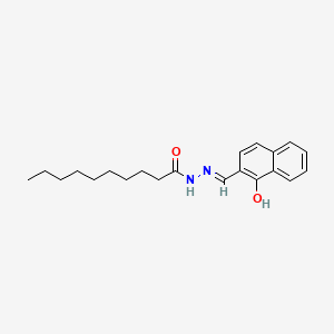 molecular formula C21H28N2O2 B1190712 N'-[(1-hydroxy-2-naphthyl)methylene]decanohydrazide 