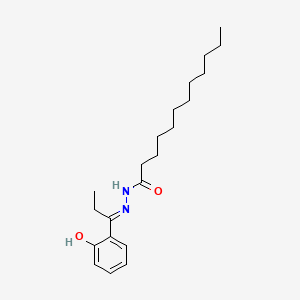 molecular formula C21H34N2O2 B1190713 N'-[1-(2-hydroxyphenyl)propylidene]dodecanohydrazide 