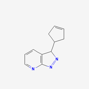 molecular formula C11H11N3 B11907148 3-(Cyclopent-3-EN-1-YL)-3H-pyrazolo[3,4-B]pyridine CAS No. 833458-52-9
