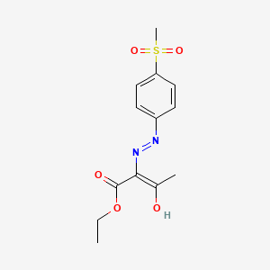 molecular formula C13H16N2O5S B1190716 Ethyl 2-{[4-(methylsulfonyl)phenyl]hydrazono}-3-oxobutanoate 